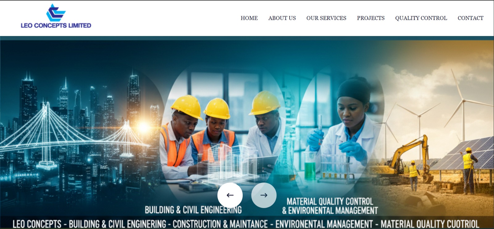 Leo Concepts Ltd Engineering and Construction Company Website