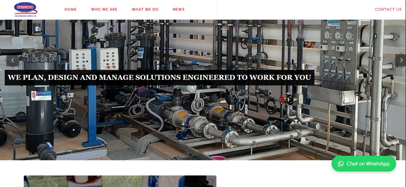 Davchem East Africa Ltd Water Treatment and Engineering Website